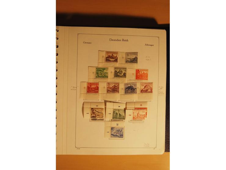 1933/45, postfrische kpl. bis weit überkpl. Sammlung mit Einheiten, Rand- und Eckrandstücken, HAN, Besonderheiten, Abarten, P