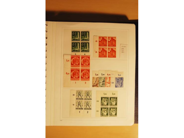 1933/45, postfrische kpl. bis weit überkpl. Sammlung mit Einheiten, Rand- und Eckrandstücken, HAN, Besonderheiten, Abarten, P