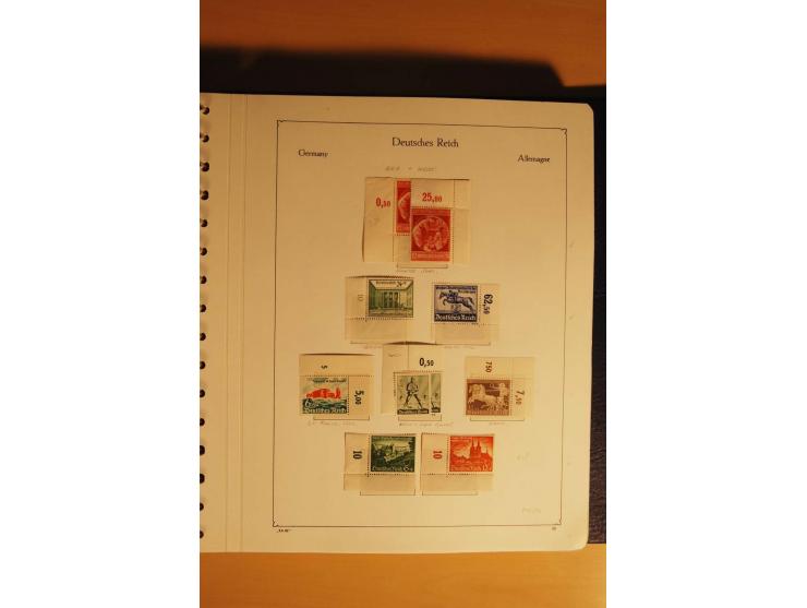1933/45, postfrische kpl. bis weit überkpl. Sammlung mit Einheiten, Rand- und Eckrandstücken, HAN, Besonderheiten, Abarten, P