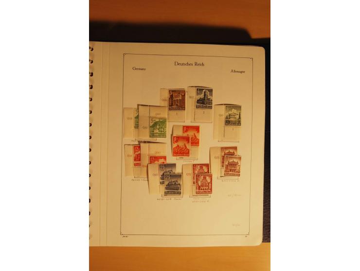 1933/45, postfrische kpl. bis weit überkpl. Sammlung mit Einheiten, Rand- und Eckrandstücken, HAN, Besonderheiten, Abarten, P