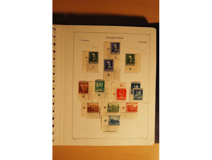 1933/45, postfrische kpl. bis weit überkpl. Sammlung mit Einheiten, Rand- und Eckrandstücken, HAN, Besonderheiten, Abarten, P