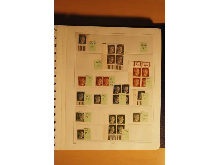 1933/45, postfrische kpl. bis weit überkpl. Sammlung mit Einheiten, Rand- und Eckrandstücken, HAN, Besonderheiten, Abarten, P