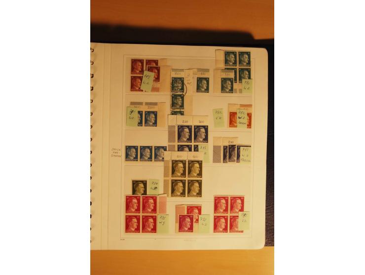 1933/45, postfrische kpl. bis weit überkpl. Sammlung mit Einheiten, Rand- und Eckrandstücken, HAN, Besonderheiten, Abarten, P