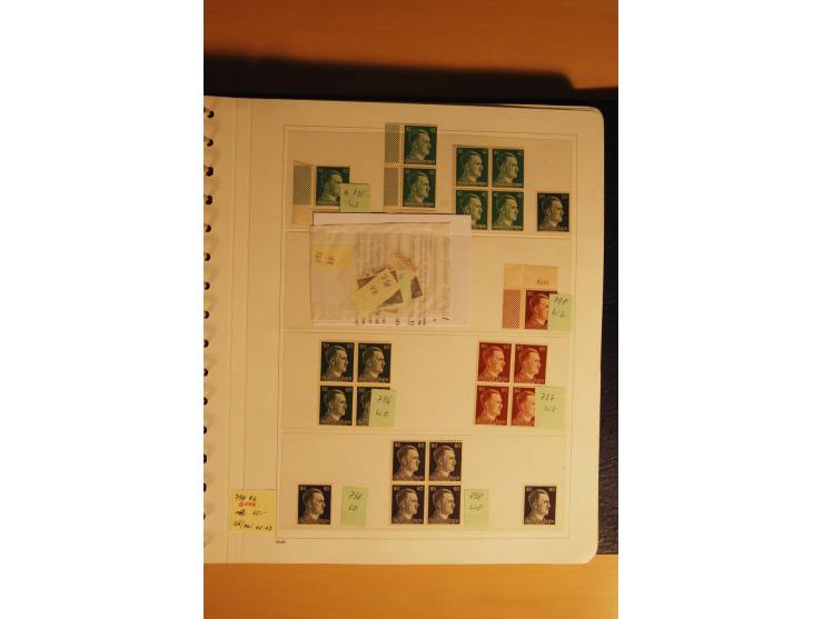 1933/45, postfrische kpl. bis weit überkpl. Sammlung mit Einheiten, Rand- und Eckrandstücken, HAN, Besonderheiten, Abarten, P
