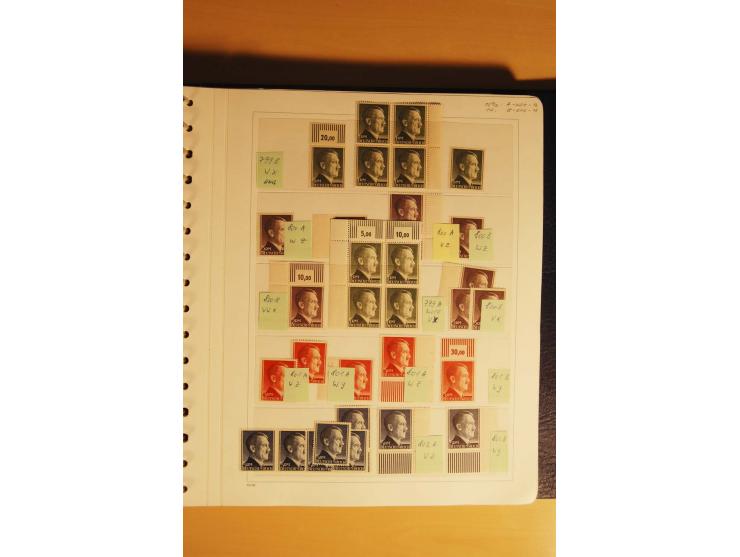 1933/45, postfrische kpl. bis weit überkpl. Sammlung mit Einheiten, Rand- und Eckrandstücken, HAN, Besonderheiten, Abarten, P