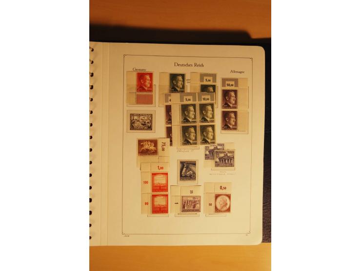 1933/45, postfrische kpl. bis weit überkpl. Sammlung mit Einheiten, Rand- und Eckrandstücken, HAN, Besonderheiten, Abarten, P