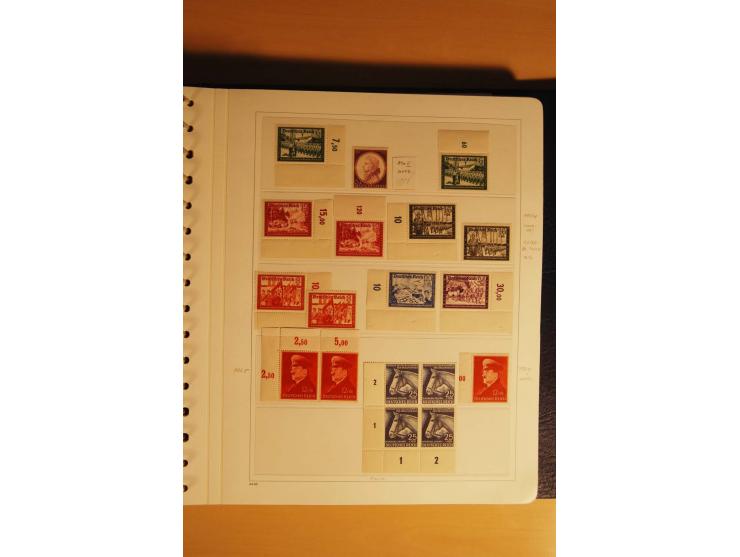 1933/45, postfrische kpl. bis weit überkpl. Sammlung mit Einheiten, Rand- und Eckrandstücken, HAN, Besonderheiten, Abarten, P