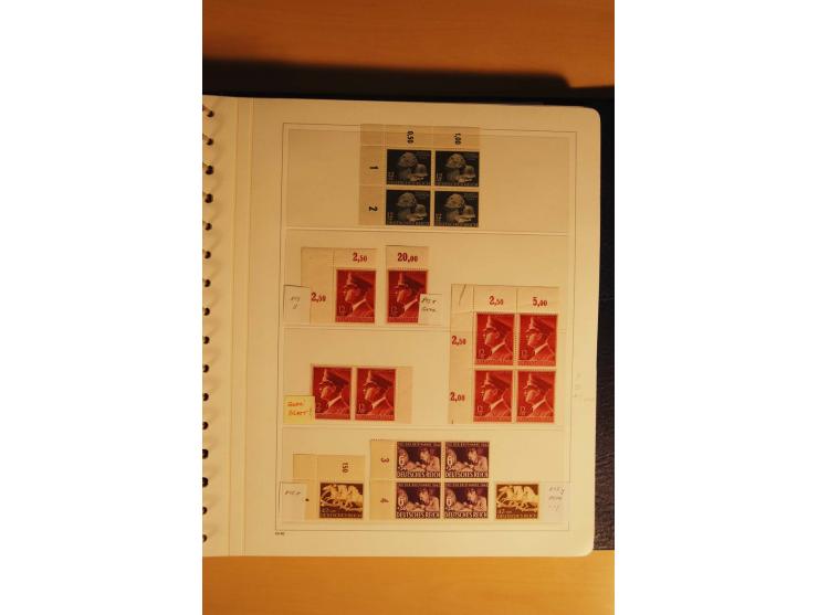 1933/45, postfrische kpl. bis weit überkpl. Sammlung mit Einheiten, Rand- und Eckrandstücken, HAN, Besonderheiten, Abarten, P