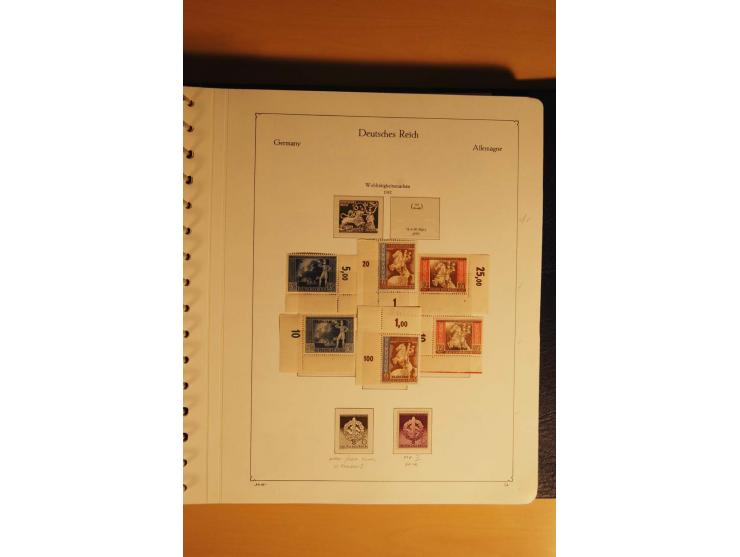 1933/45, postfrische kpl. bis weit überkpl. Sammlung mit Einheiten, Rand- und Eckrandstücken, HAN, Besonderheiten, Abarten, P