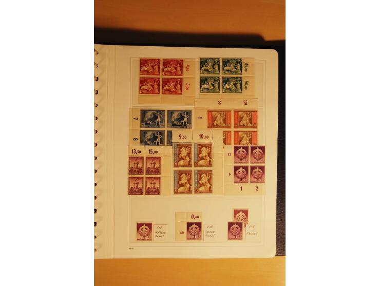 1933/45, postfrische kpl. bis weit überkpl. Sammlung mit Einheiten, Rand- und Eckrandstücken, HAN, Besonderheiten, Abarten, P