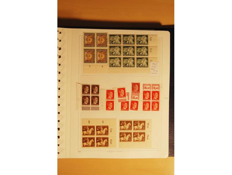 1933/45, postfrische kpl. bis weit überkpl. Sammlung mit Einheiten, Rand- und Eckrandstücken, HAN, Besonderheiten, Abarten, P