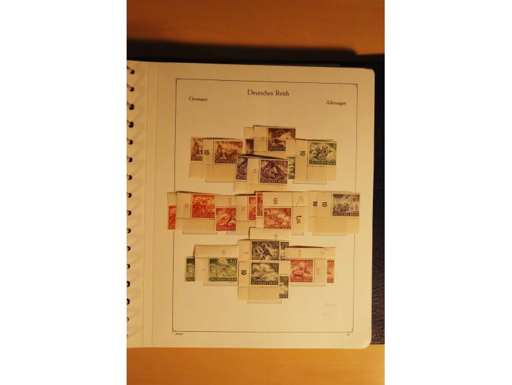1933/45, postfrische kpl. bis weit überkpl. Sammlung mit Einheiten, Rand- und Eckrandstücken, HAN, Besonderheiten, Abarten, P