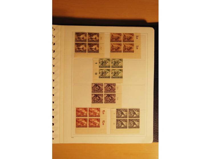 1933/45, postfrische kpl. bis weit überkpl. Sammlung mit Einheiten, Rand- und Eckrandstücken, HAN, Besonderheiten, Abarten, P