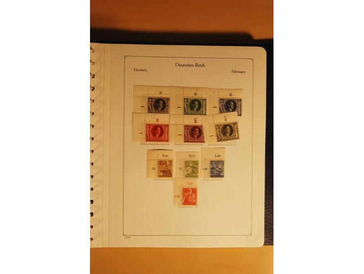 1933/45, postfrische kpl. bis weit überkpl. Sammlung mit Einheiten, Rand- und Eckrandstücken, HAN, Besonderheiten, Abarten, P