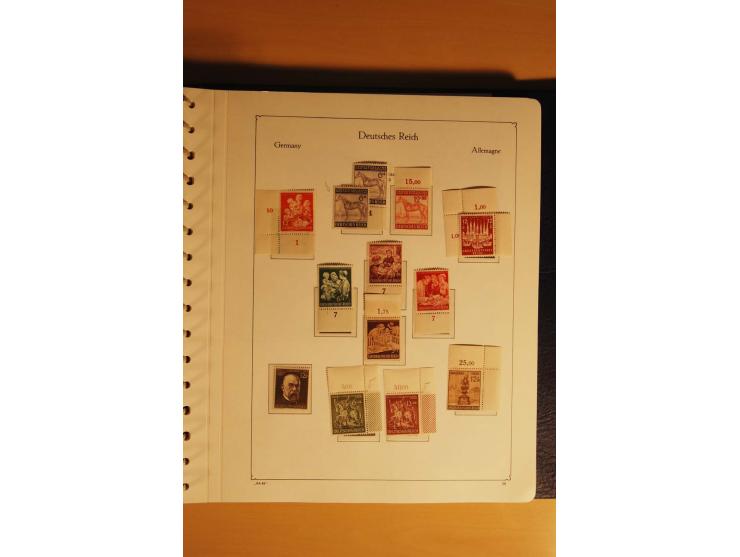 1933/45, postfrische kpl. bis weit überkpl. Sammlung mit Einheiten, Rand- und Eckrandstücken, HAN, Besonderheiten, Abarten, P