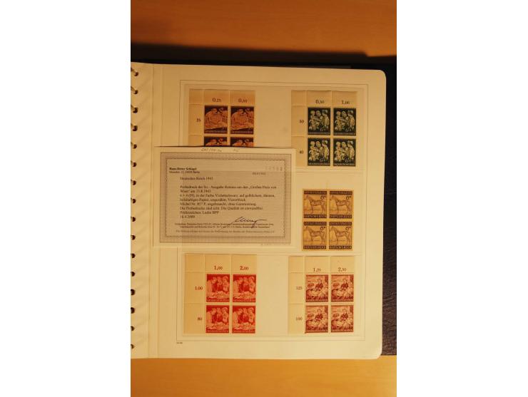 1933/45, postfrische kpl. bis weit überkpl. Sammlung mit Einheiten, Rand- und Eckrandstücken, HAN, Besonderheiten, Abarten, P