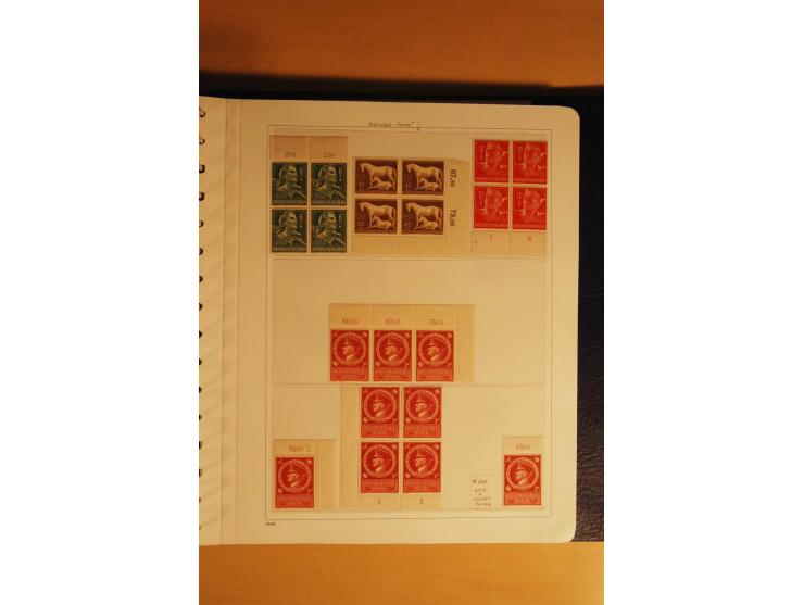 1933/45, postfrische kpl. bis weit überkpl. Sammlung mit Einheiten, Rand- und Eckrandstücken, HAN, Besonderheiten, Abarten, P