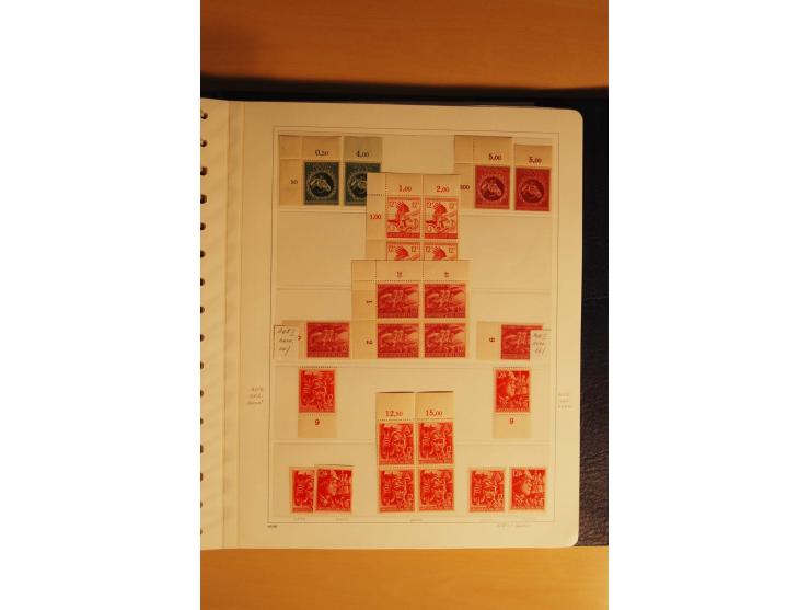1933/45, postfrische kpl. bis weit überkpl. Sammlung mit Einheiten, Rand- und Eckrandstücken, HAN, Besonderheiten, Abarten, P