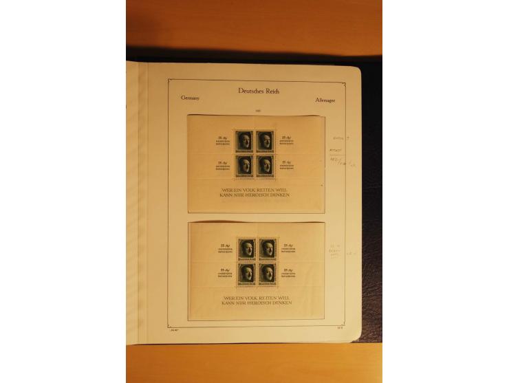 1933/45, postfrische kpl. bis weit überkpl. Sammlung mit Einheiten, Rand- und Eckrandstücken, HAN, Besonderheiten, Abarten, P