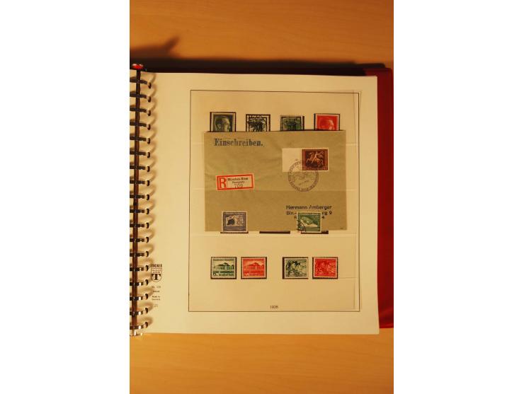 1933/45, meist ungebrauchte und gestempelte Sammlung in 2 Vordruckalben mit Einheiten, Besonderheiten und vielen Briefen und 
