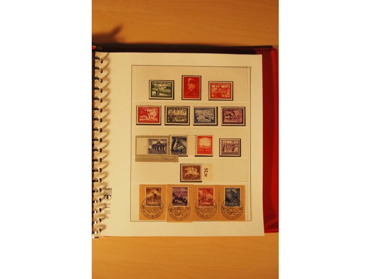 1933/45, meist ungebrauchte und gestempelte Sammlung in 2 Vordruckalben mit Einheiten, Besonderheiten und vielen Briefen und 