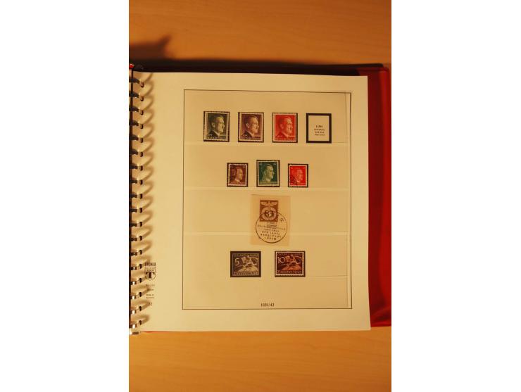 1933/45, meist ungebrauchte und gestempelte Sammlung in 2 Vordruckalben mit Einheiten, Besonderheiten und vielen Briefen und 