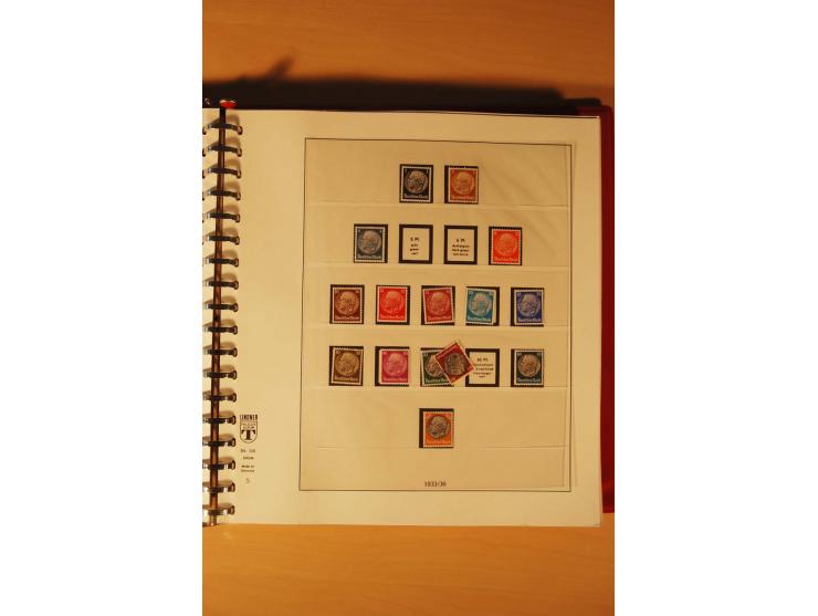1933/45, meist ungebrauchte und gestempelte Sammlung in 2 Vordruckalben mit Einheiten, Besonderheiten und vielen Briefen und 