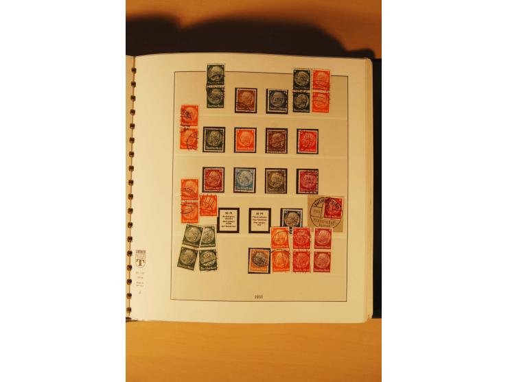 1933/45, meist ungebrauchte und gestempelte Sammlung in 2 Vordruckalben mit Einheiten, Besonderheiten und vielen Briefen und 