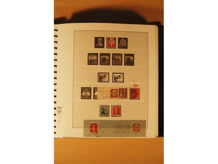 1933/45, meist ungebrauchte und gestempelte Sammlung in 2 Vordruckalben mit Einheiten, Besonderheiten und vielen Briefen und 