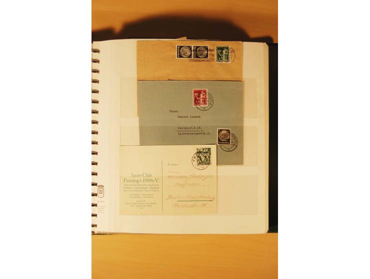 1933/45, meist ungebrauchte und gestempelte Sammlung in 2 Vordruckalben mit Einheiten, Besonderheiten und vielen Briefen und 