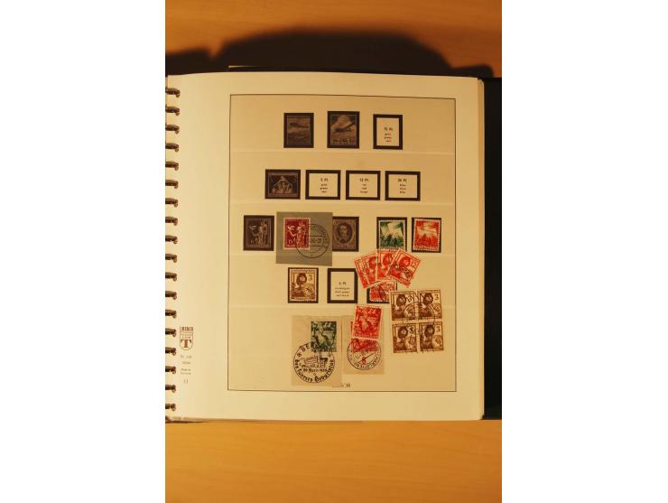 1933/45, meist ungebrauchte und gestempelte Sammlung in 2 Vordruckalben mit Einheiten, Besonderheiten und vielen Briefen und 