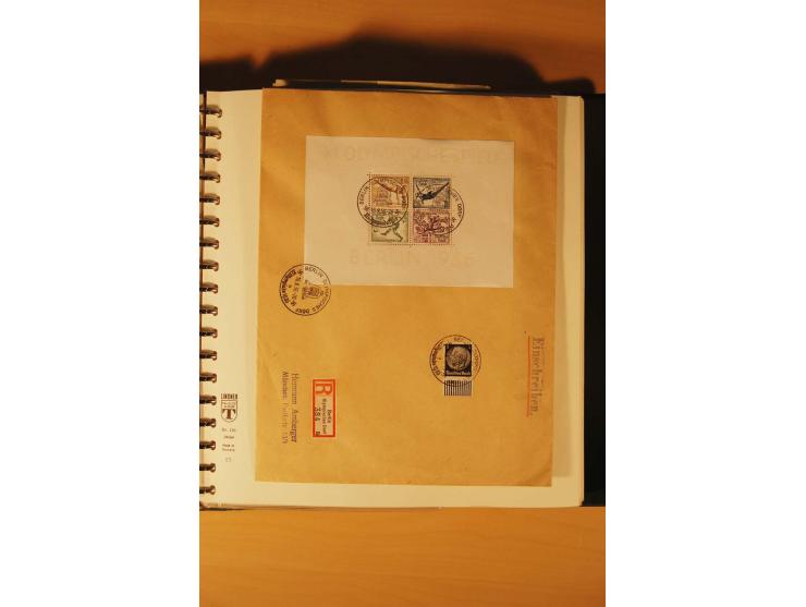 1933/45, meist ungebrauchte und gestempelte Sammlung in 2 Vordruckalben mit Einheiten, Besonderheiten und vielen Briefen und 
