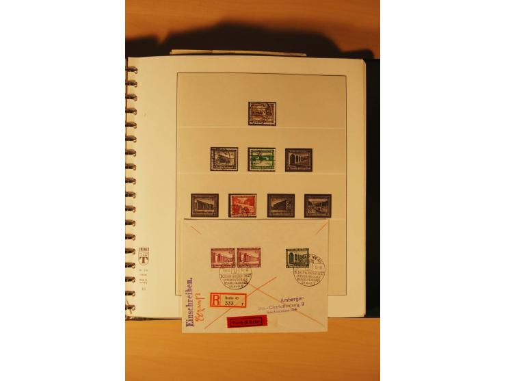 1933/45, meist ungebrauchte und gestempelte Sammlung in 2 Vordruckalben mit Einheiten, Besonderheiten und vielen Briefen und 