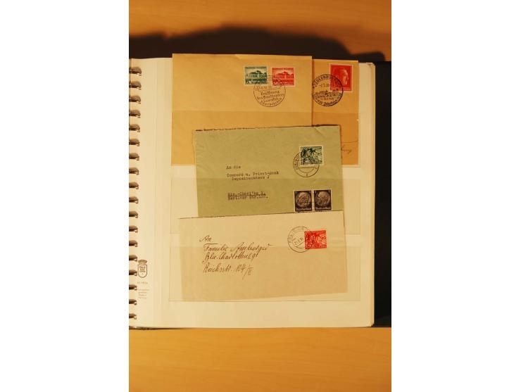1933/45, meist ungebrauchte und gestempelte Sammlung in 2 Vordruckalben mit Einheiten, Besonderheiten und vielen Briefen und 
