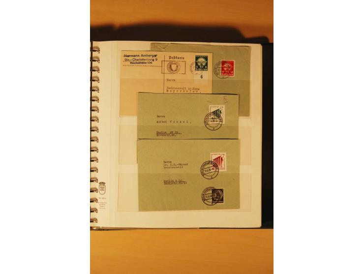 1933/45, meist ungebrauchte und gestempelte Sammlung in 2 Vordruckalben mit Einheiten, Besonderheiten und vielen Briefen und 