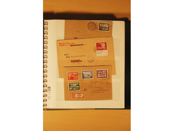 1933/45, meist ungebrauchte und gestempelte Sammlung in 2 Vordruckalben mit Einheiten, Besonderheiten und vielen Briefen und 