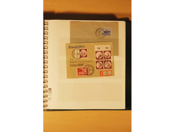1933/45, meist ungebrauchte und gestempelte Sammlung in 2 Vordruckalben mit Einheiten, Besonderheiten und vielen Briefen und 