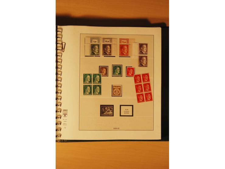 1933/45, meist ungebrauchte und gestempelte Sammlung in 2 Vordruckalben mit Einheiten, Besonderheiten und vielen Briefen und 