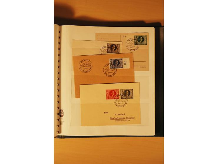 1933/45, meist ungebrauchte und gestempelte Sammlung in 2 Vordruckalben mit Einheiten, Besonderheiten und vielen Briefen und 