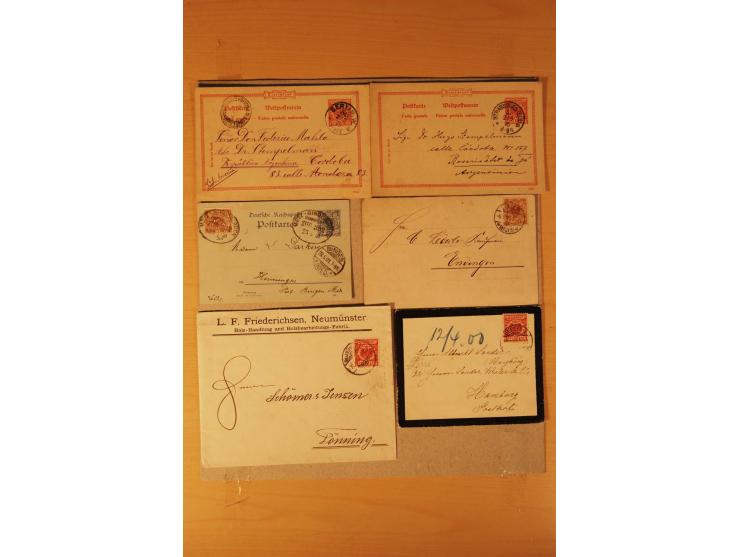 1890/1900, Krone/Adler, interessanter Posten mit rd. 360 Briefen und Karten, dabei viel Auslandspost, R-Briefe, Farben, Marke