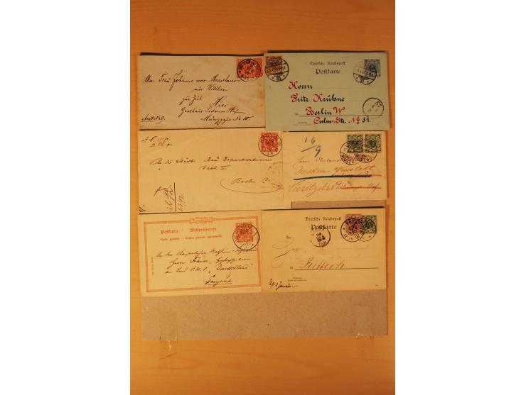 1890/1900, Krone/Adler, interessanter Posten mit rd. 360 Briefen und Karten, dabei viel Auslandspost, R-Briefe, Farben, Marke
