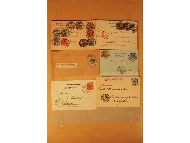 1890/1900, Krone/Adler, interessanter Posten mit rd. 360 Briefen und Karten, dabei viel Auslandspost, R-Briefe, Farben, Marke