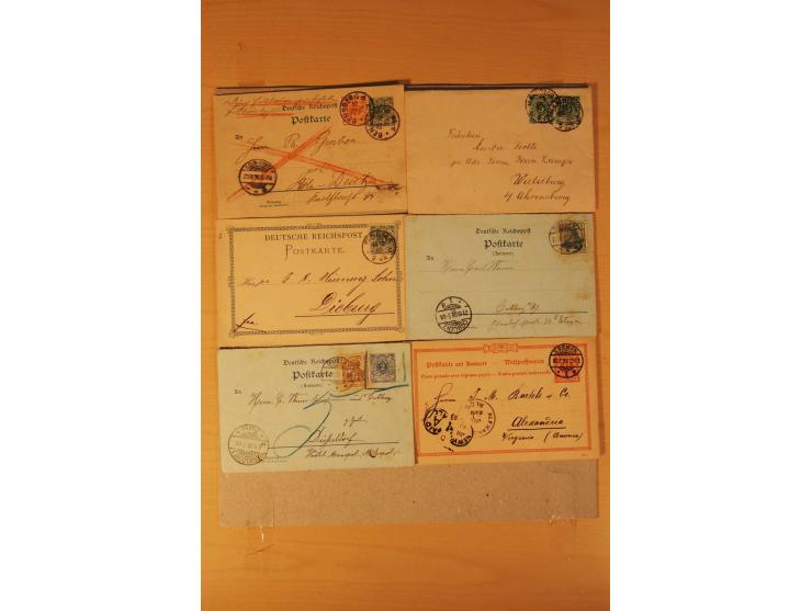 1890/1900, Krone/Adler, interessanter Posten mit rd. 360 Briefen und Karten, dabei viel Auslandspost, R-Briefe, Farben, Marke