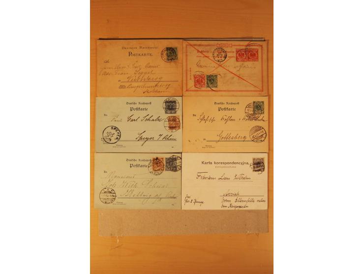 1890/1900, Krone/Adler, interessanter Posten mit rd. 360 Briefen und Karten, dabei viel Auslandspost, R-Briefe, Farben, Marke
