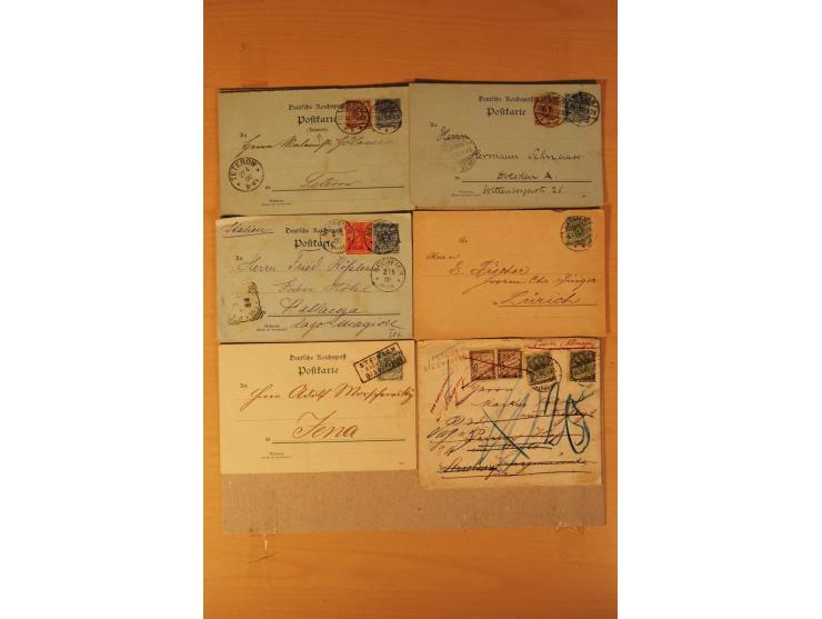 1890/1900, Krone/Adler, interessanter Posten mit rd. 360 Briefen und Karten, dabei viel Auslandspost, R-Briefe, Farben, Marke
