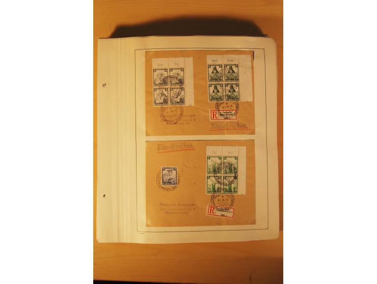 1936, Olympische Spiele, interessante Brief-Sammlung mit vielen R-Briefen mit Sonder-R-Zettel und SSt. inkl. Garmisch-Partenk
