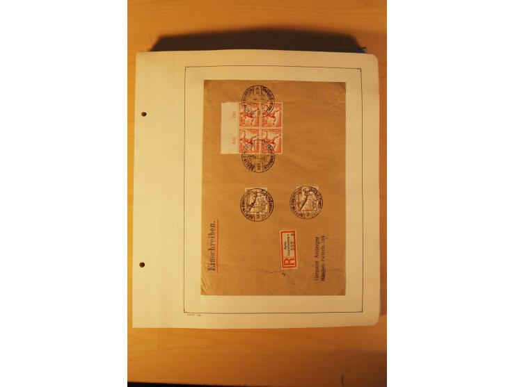1936, Olympische Spiele, interessante Brief-Sammlung mit vielen R-Briefen mit Sonder-R-Zettel und SSt. inkl. Garmisch-Partenk
