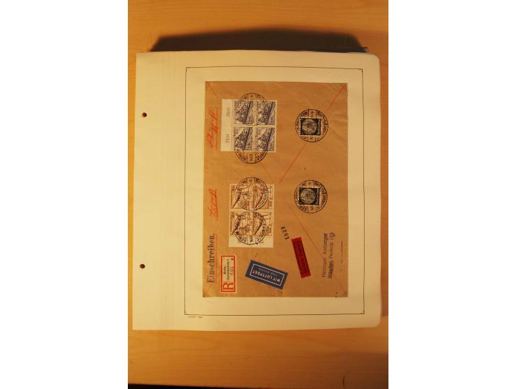 1936, Olympische Spiele, interessante Brief-Sammlung mit vielen R-Briefen mit Sonder-R-Zettel und SSt. inkl. Garmisch-Partenk