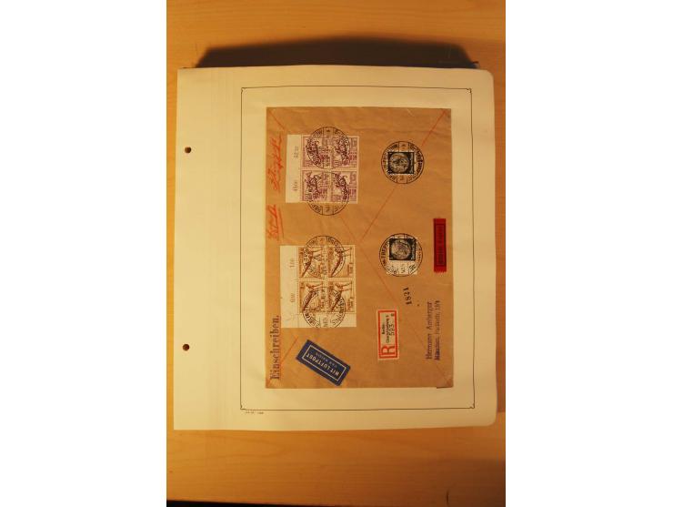 1936, Olympische Spiele, interessante Brief-Sammlung mit vielen R-Briefen mit Sonder-R-Zettel und SSt. inkl. Garmisch-Partenk