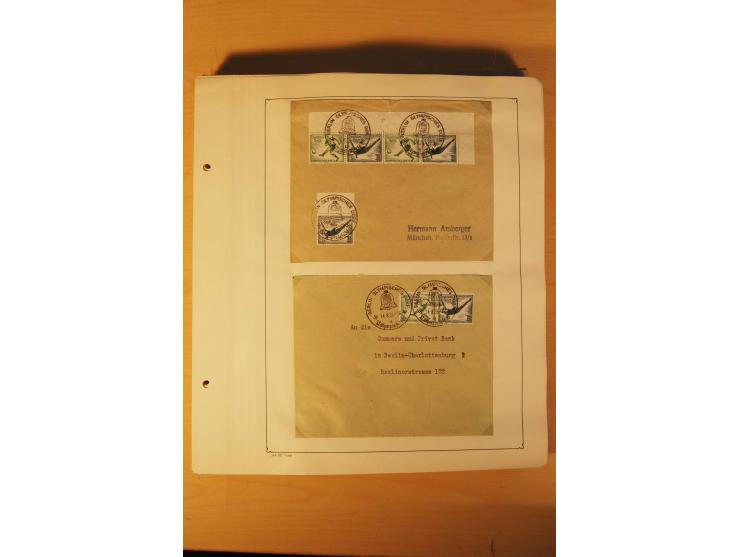 1936, Olympische Spiele, interessante Brief-Sammlung mit vielen R-Briefen mit Sonder-R-Zettel und SSt. inkl. Garmisch-Partenk